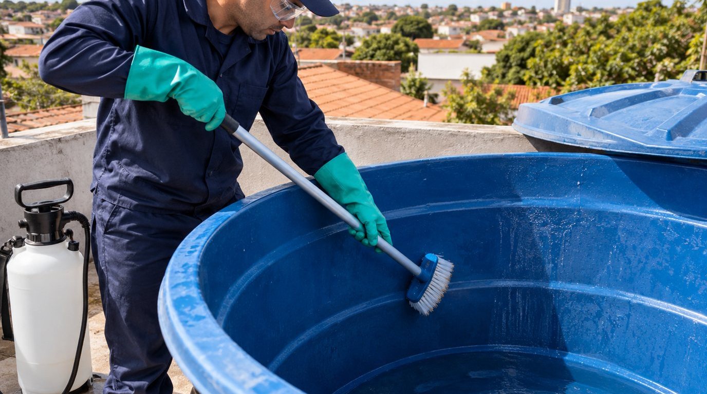Higienização e Desinfecção da Caixa d'Água em Santo André‑SP