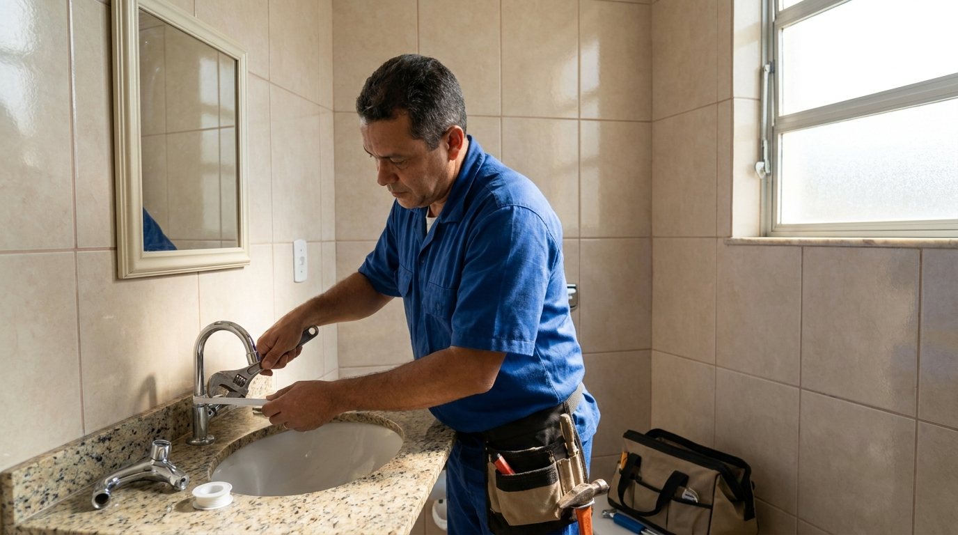 Instalação Hidráulica no Banheiro em Santo André‑SP