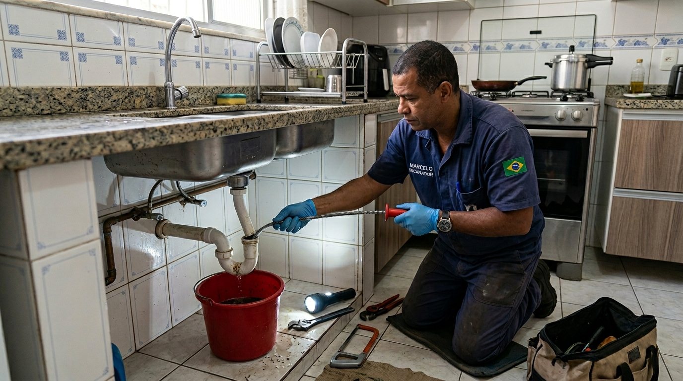 Ligação da Pia da Cozinha em Santo André‑SP