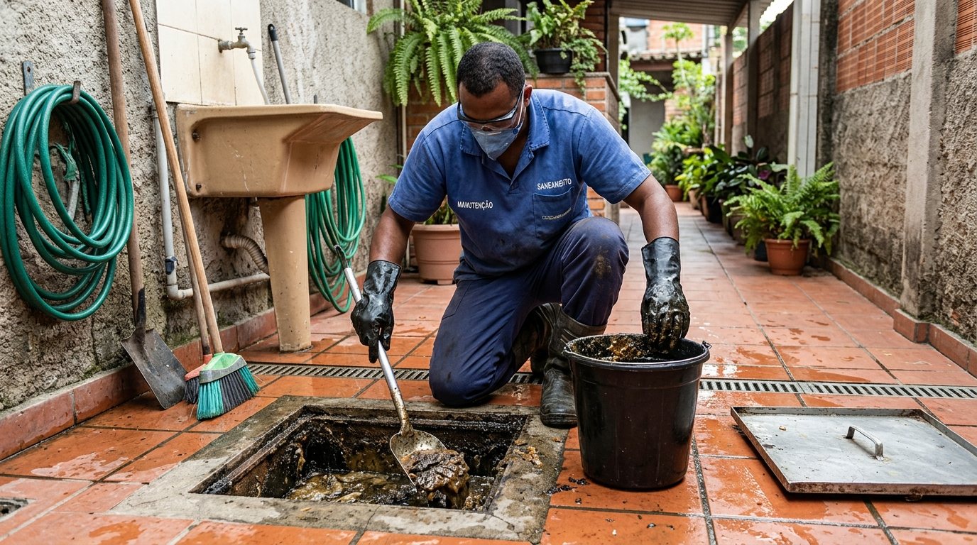 Limpeza de Caixa de Gordura Comercial em Santo André‑SP